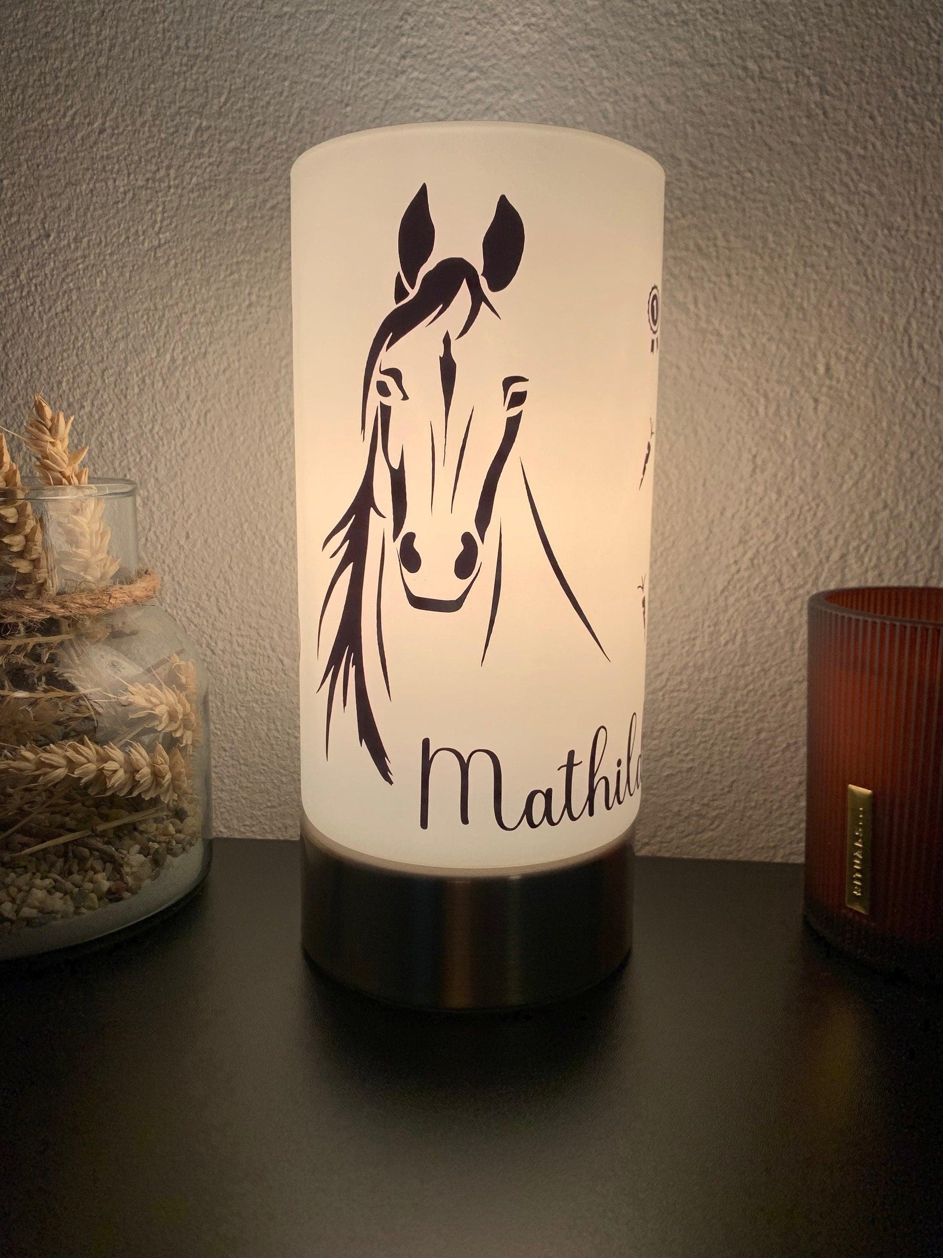 Personalisierte Lampe rund - LieblingsHaustier